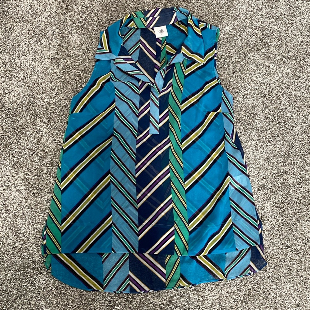 Cabi sheer blue shirt size S